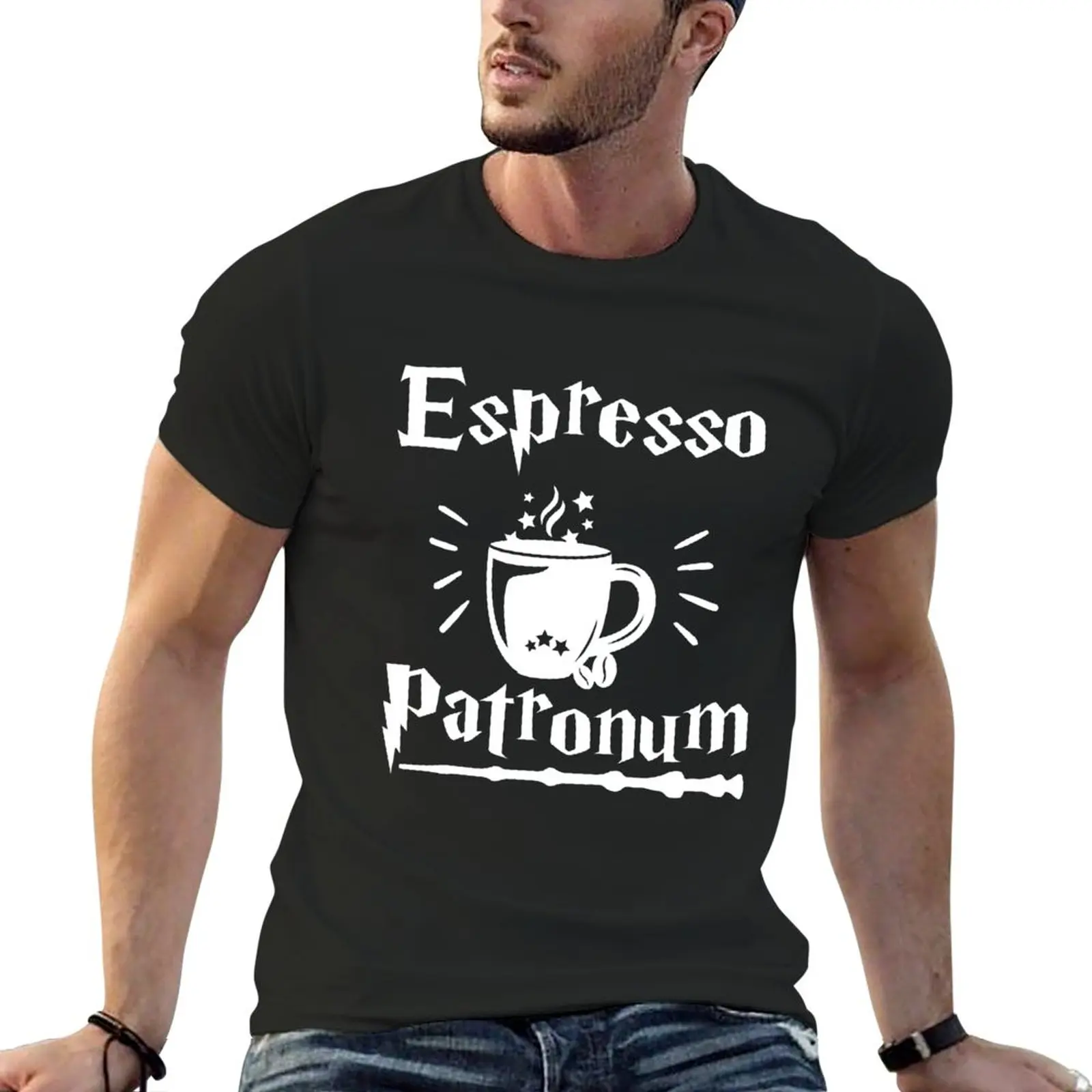 Espresso Patronum Coffee Lover Magical Words T-Shirt Short sleeve tee summer top Tee shirt men clothing