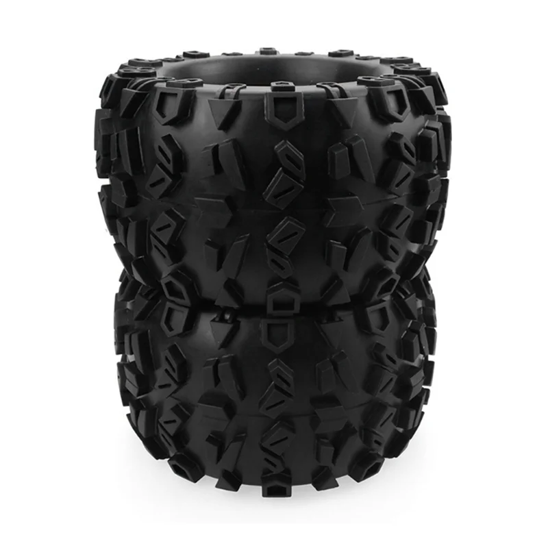 

4Pcs 1/8 Scale RC Monster Truck Tires And Wheels Set Glued For Traxxas Maxx Tmaxx E-Revo Revo 3.3, JLB Cheetah Monster