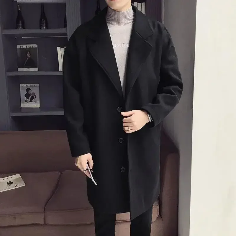 GELITAYIN Male Coats Wool & Blends Solid Color Men's Jackets Thicken Oversize Winter Sales Of Cheap Sale Deals Aesthetic Trendy
