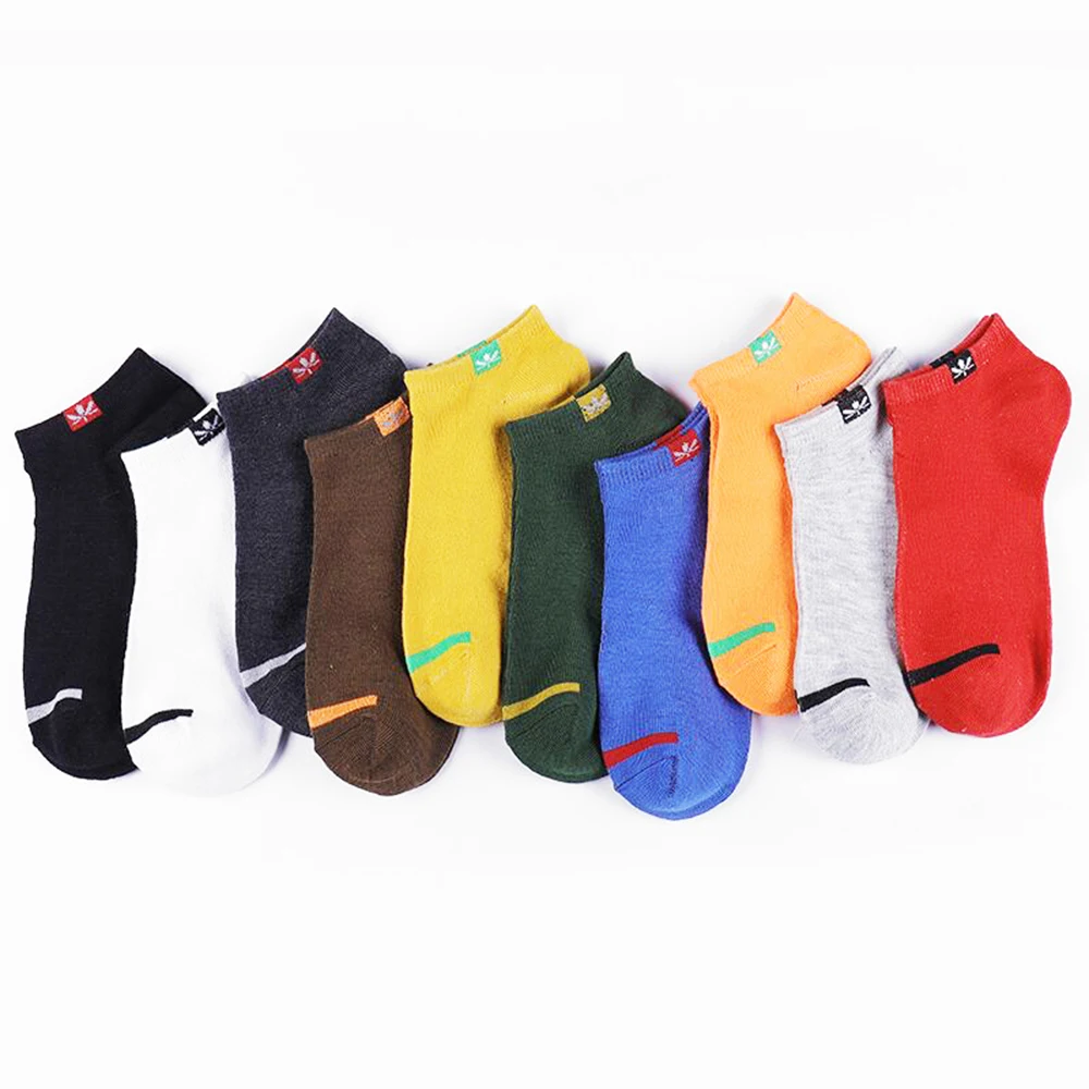 

5 pairs Men Short Ankle Socks Set Tiptoe Striped Casual Sport Breathable Boat Socks Male Street Fashion Low Cut Solid Color Sock