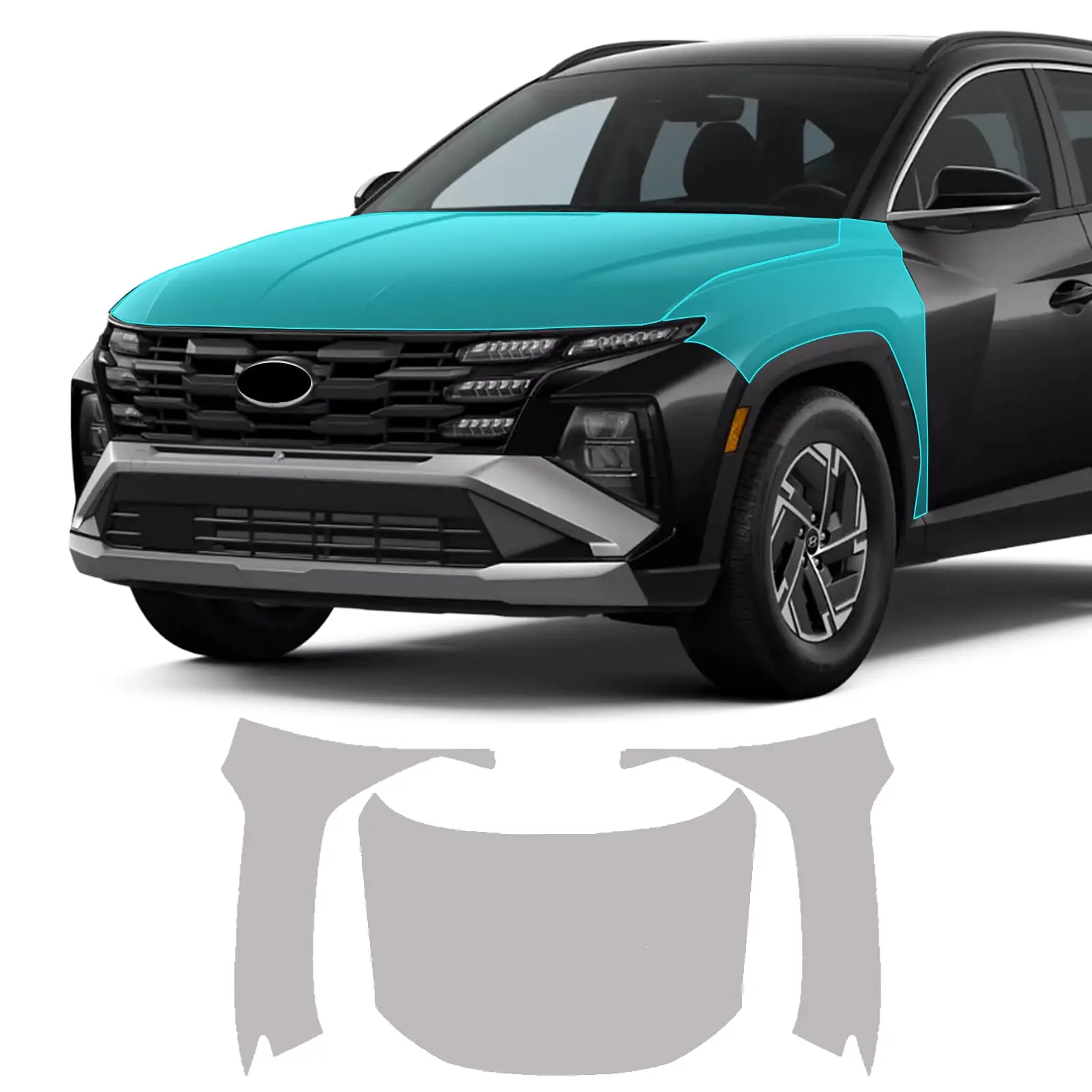 

9Mil TPU Scratch-resistant Car Paint Protection Film For Hyundai Tucson 2025 Car Body Bumper Transparent Bra Per-cut PPF ﻿