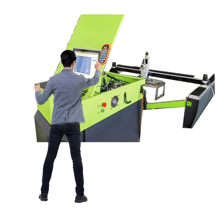 Detachable CNC Fiber Laser Cutting Machine Garage Work Shop Steel Sheet Dxf File Cutter Gantry Single Table Desk Fast Precise