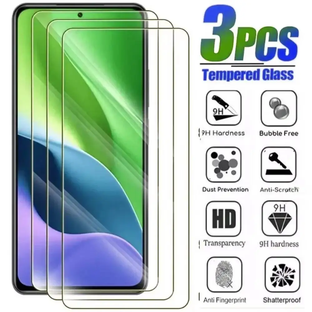 

1-3Pcs HD Clear Tempered Glass Screen Protector For Note 14 5G/13/12/11 Pro/14S/12S/11S Compatible With Redmi 14C/13C/12C