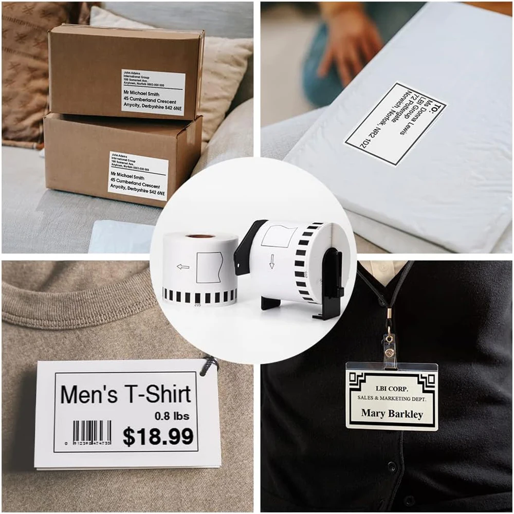 ذاتية اللصق ملصق لصيقة علامة لفة DK11202 11208 22205 11201 متوافق مع Brother QL طابعة ملصقات QL-800 QL600 810W 820nwb #5