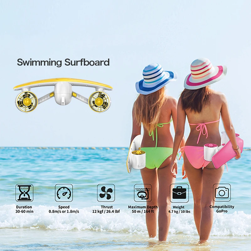 Mankeel Sea Scooter Handhold Double Propeller Compatible with Go Pro Underwater Boost for Adults Kids Diving Sea Scooter