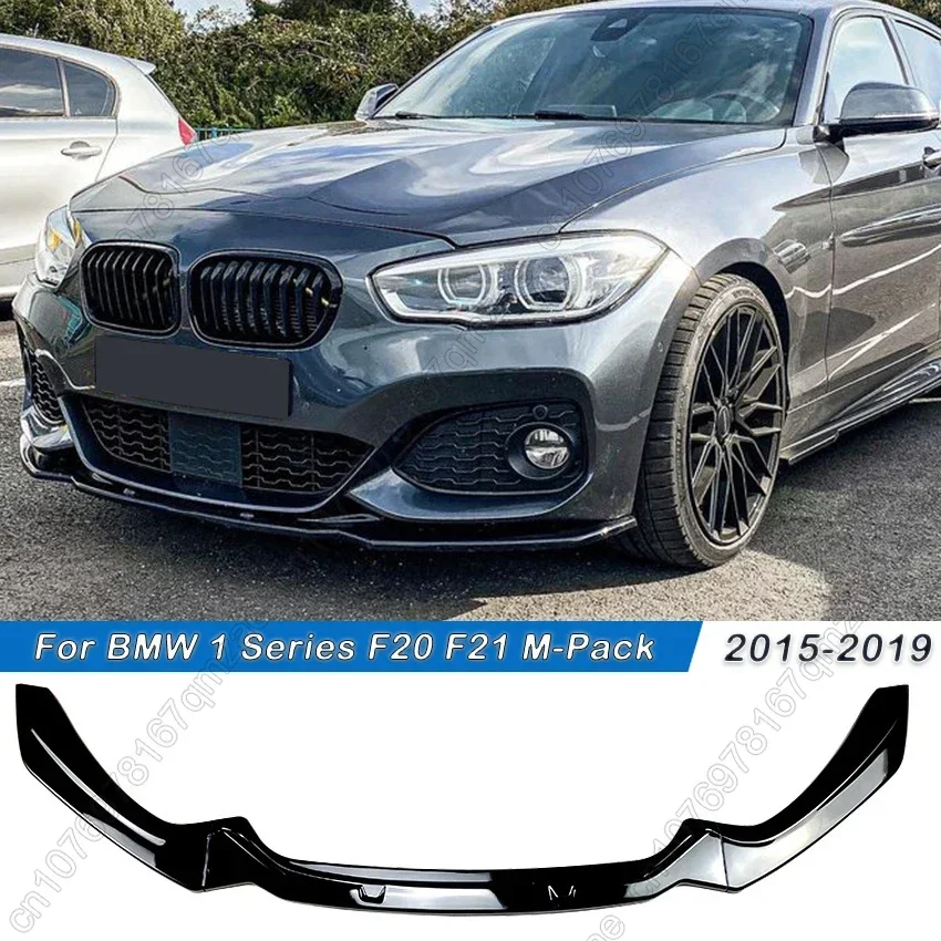 For BMW 1 Series F20 F21 118i 120i M135i M140i LCI 2015-2019 M-Pack Car Front Bumper Lip Splitter Diffuser Body Kit Spoiler