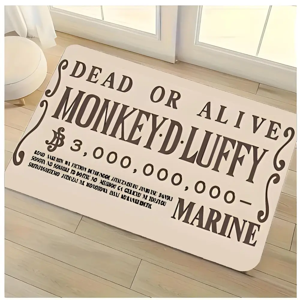 Floor Mat Washable Absorbent Flannel Door Mat Non-Slip Indoor Floor Rug Popular Japanese anime reward