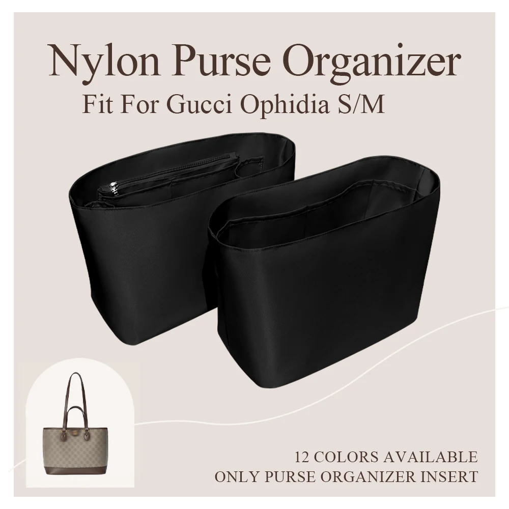 

Nylon Purse Orgainzer Insert Fit for Gucci Ophidia Tote Bag Small Inside Storage Bag Organizer Insert Inner Liner Bag In Bag