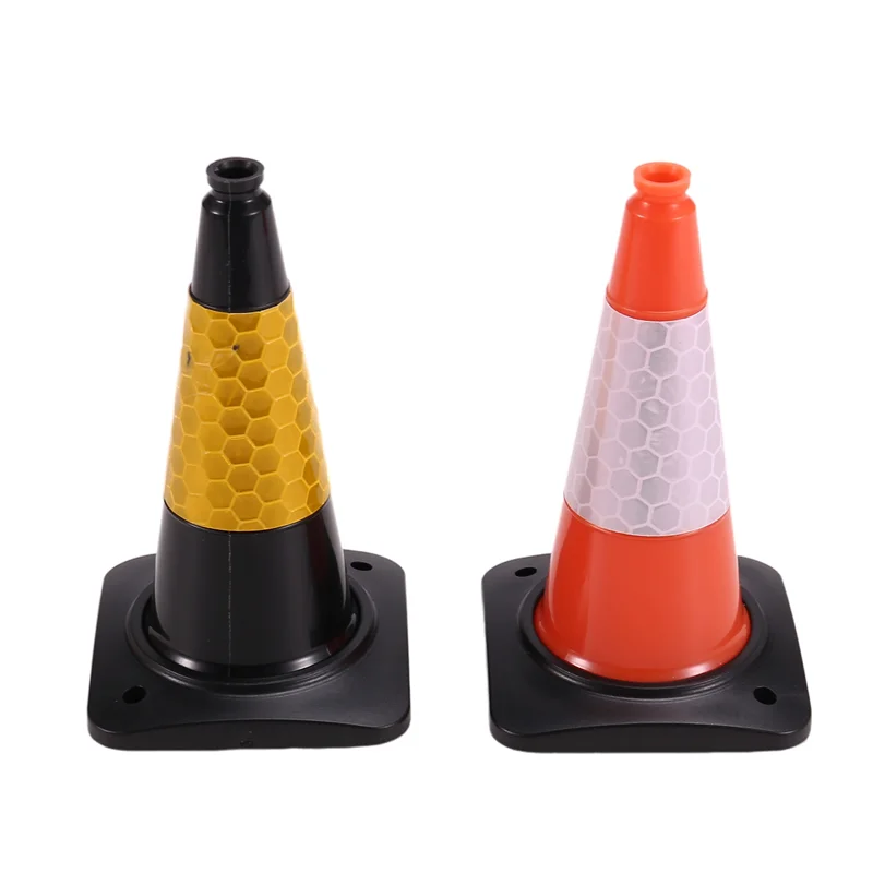 FBIL-2PCS Simulation Road Cone Reflective Cone Model For 1/10 RC Crawler Car TRX4 1/14 RC Truck Tipper