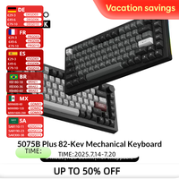 Akko 5075B Plus V2 75% Mechanical Gaming Keyboard 3/5 Pin Hot Swap Three-Modes RGB 2.4GHz Wireless/USB Type-C/Bluetooth 5.0
