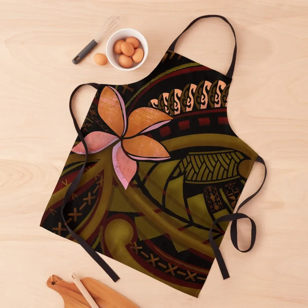 

Samoan Malu Tropical Floral Art 2083 Apron Cooking Customizable Apron