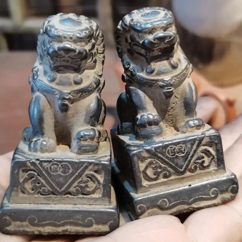 Posągi Foo Dogs para Bluestone Feng Shui posągi lwa stróża jednorożca para ozdób