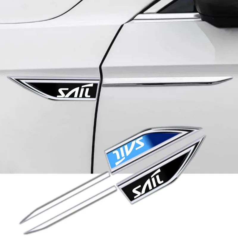 2PCS Car Side Fender Knife Stickers Emblem Badge Decals Trim Styling For SAIL Sail Auto Accessories