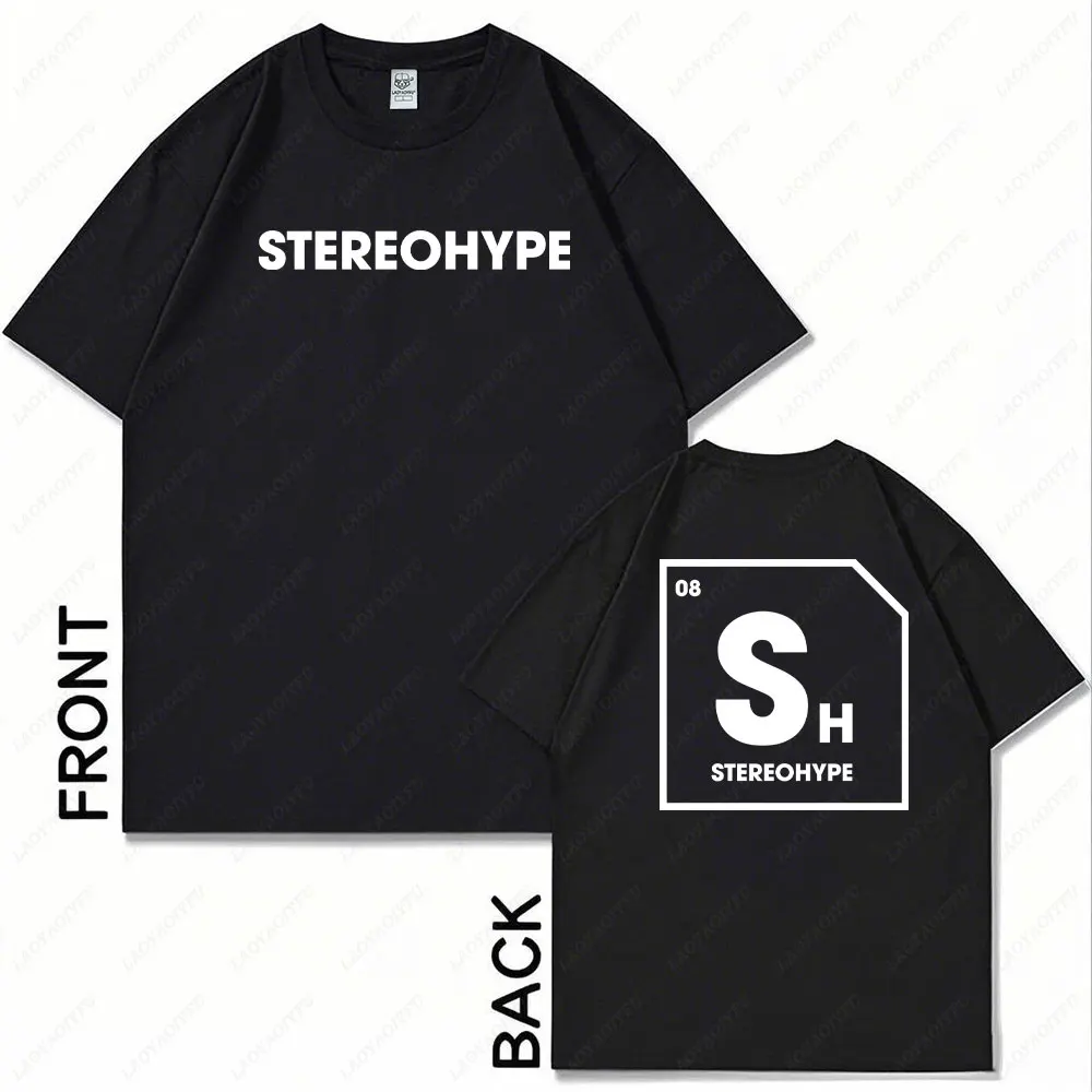 Hot Sale New Arrival James Hype Stereohype Printed T-shirt Korea Style Crewneck Short Sleeve Men Tee Women's Tshirt Streetwear