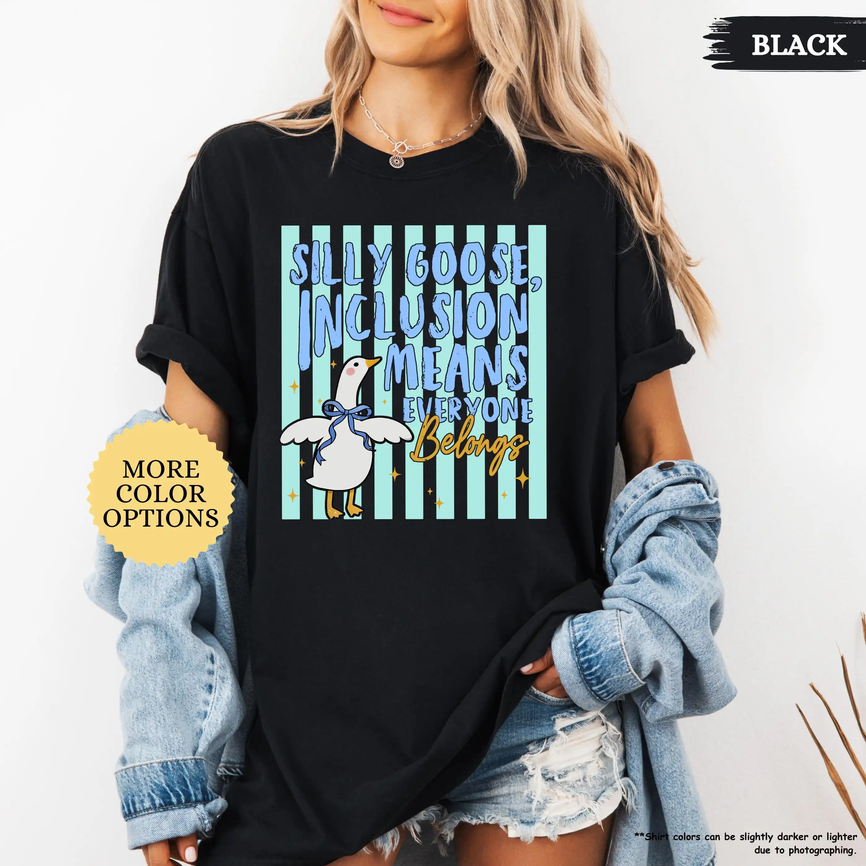 Silly Goose Inclusion Shirt, Means Everyone Belongs T-Shirt, Sped Teacher Gift, Neurodiversity Advocate Tee, Special Ed Shirt
