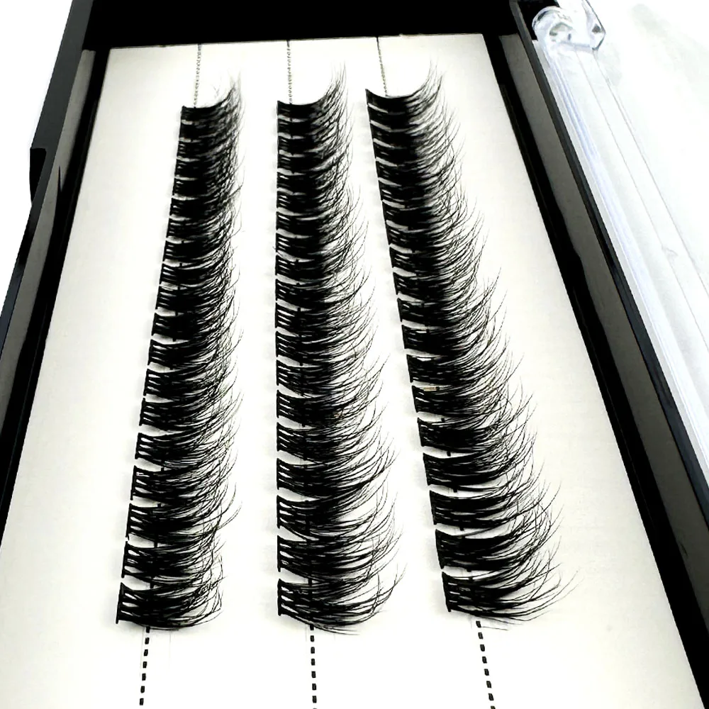 NEUE 5D Flauschige Nerzwimpern 3 Reihen Natürliche Wimpernverlängerung 3D Russische Einzelwimpern-Cluster Make-up-Tools Wimpern Cilia – Detail 12
