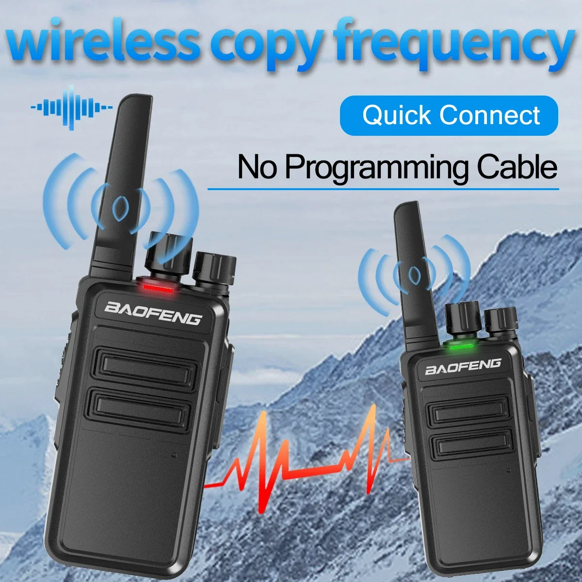 Baofeng AR-12 Mini Walkie Talkie Radio bidireccional Frecuencia de copia UHF Tipo-C Radio bidireccional Ham de largo alcance 16 canales