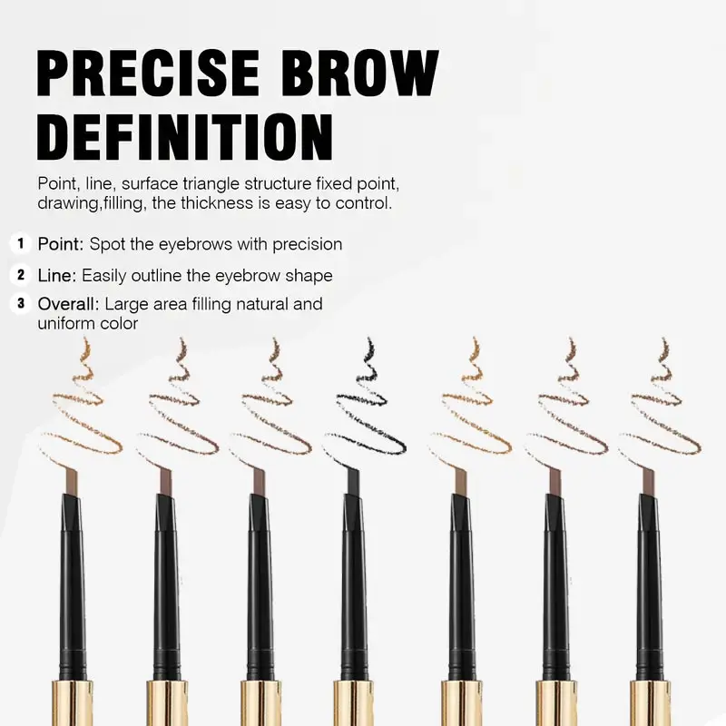 4 Kolory z Pędzelkiem Dwustronna Kredka do Brwi Wodoodporna Gładka Sztyft do Brwi Odporna na Pot Żel do Brwi Kredka do Tatuażu Kosmetyki