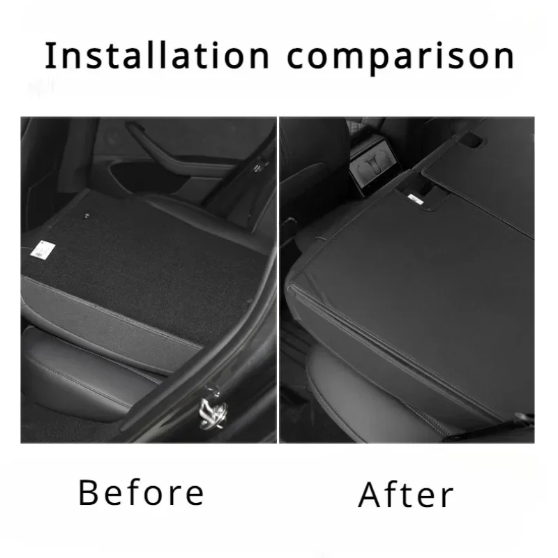 Rear Seat Back Cushion for Tesla New Model 3+ Anti Kick Backrest Protective Pad Leather New Model3 Highland 2024 Car Accessories