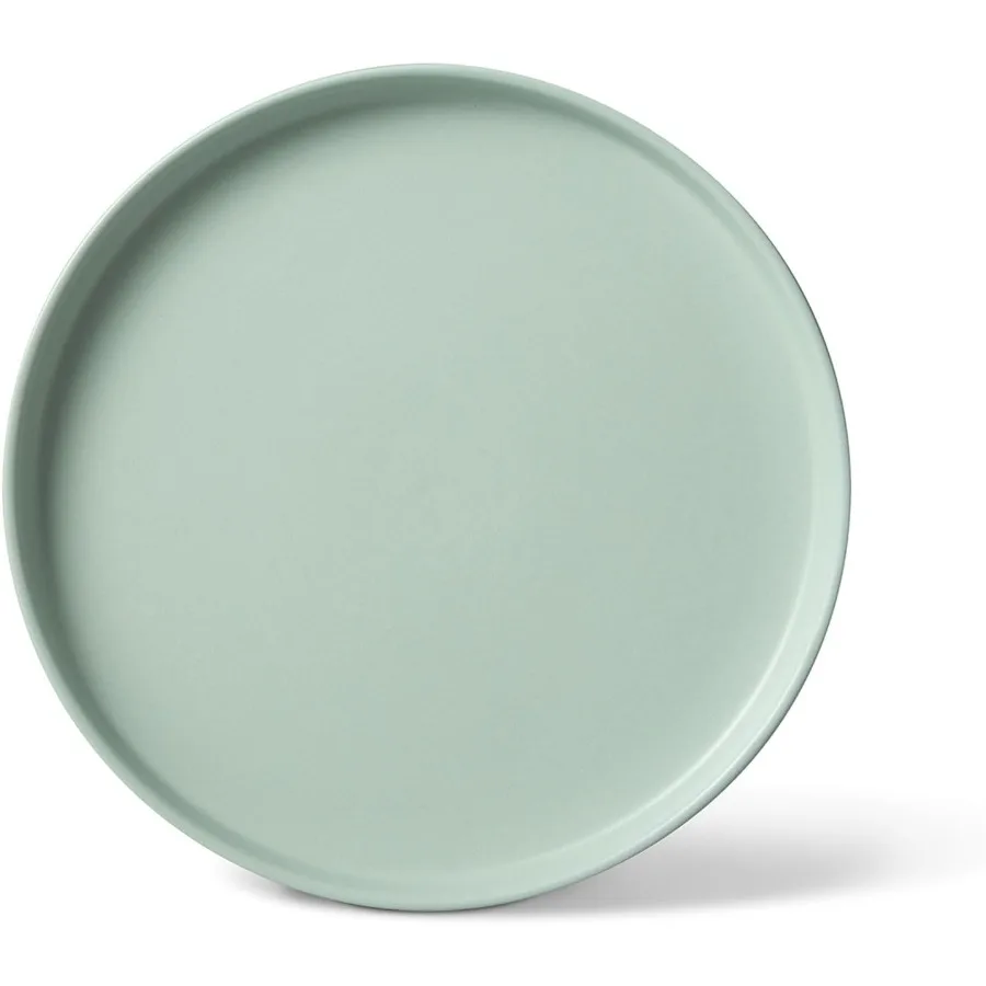 Conjunto de louça de grés de 16 peças para 4 inclui pratos e tigelas vitrificadas de cetim com acabamento fosco Conjunto de prato de cerâmica durável ideal