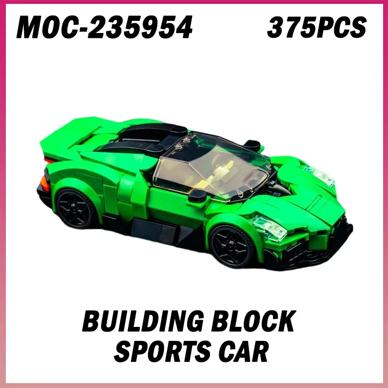 

MOC-235954 375 шт. строительный блок спортивный автомобиль игрушки для мальчиков детский подарок на день рождения Рождество для взрослых настольное украшение