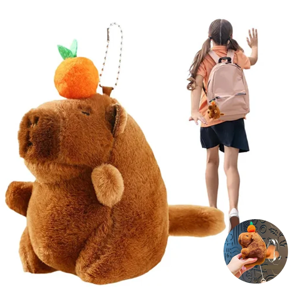 Plush Capybara Interactive Anti Stress Toy Blow Bubbles and Slips Tab Fun Gift For Couple and Adults