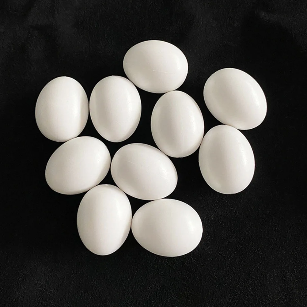 

12Pcs Festival Plastic Eggs Realistic Lifelike Bird Accessory Interior Decoration DIY Accessories Fake Eggs Household Egg Props