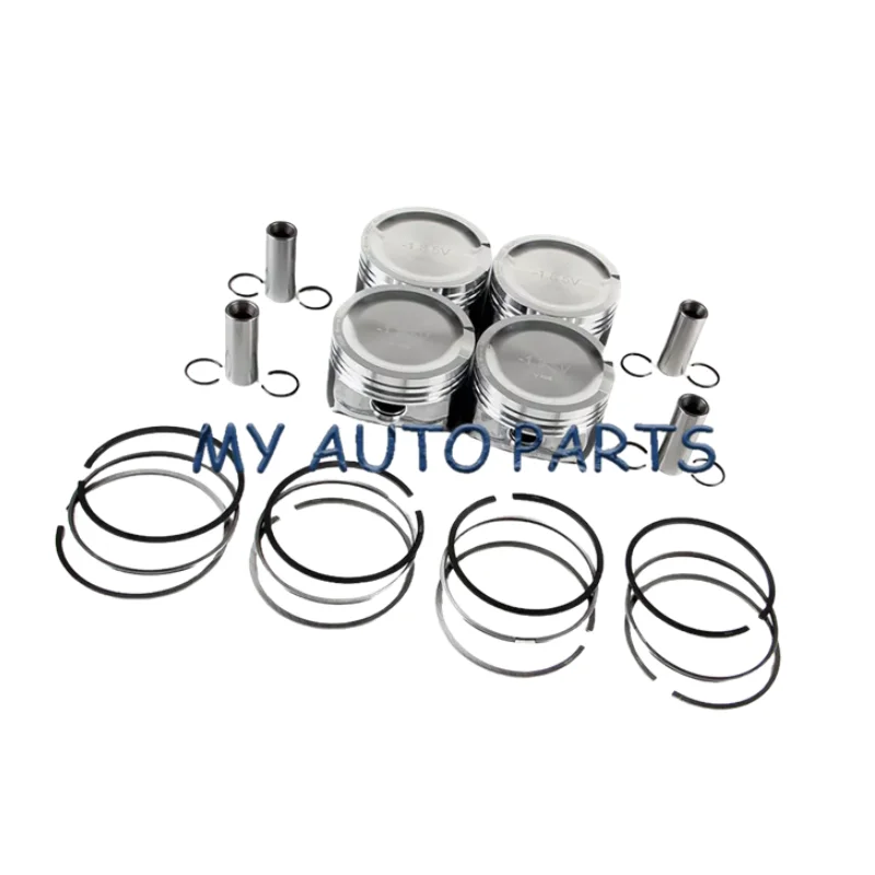 4x AWM AWP Piston & Ring For AUDI A4 A3 VW Beetle Golf GTI Jetta Passat 1.8T