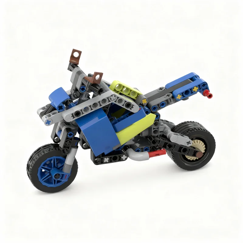 154pcs MOC Technical Touring Motorbike Model Building Blocks DIY Assemble 3D Art Idea Creative Collection Brick Birthday Craft