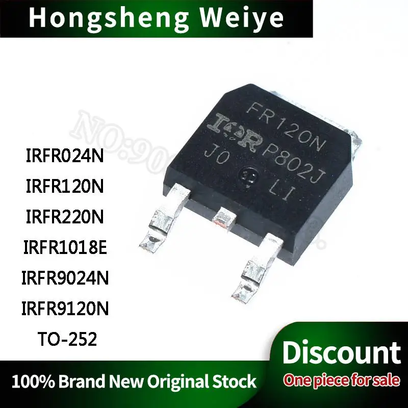 10Pcs New IRFR120NTRPBF 024N 120N 220N 1018E 9024N 9120N 1018E NTRLPBF TRLPBF TO-252 IC Stock DISCOUNT