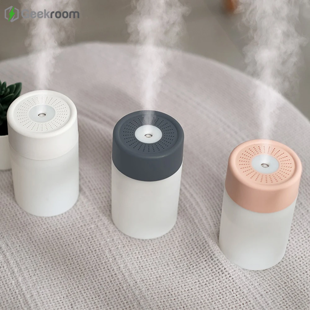 

280ML Mini Air Humidifier Ultrasonic Aromatherapy Diffuser Sprayer USB Essential Oil Atomizer LED Lamp for Home Car Humidifier