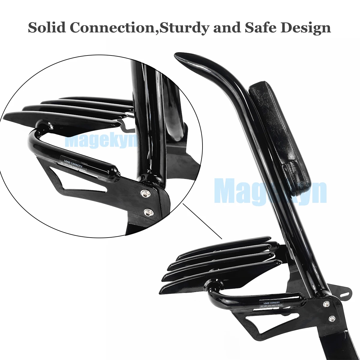 For Kawasaki Vulcan VN 1700 Vaquero VN1700 Rear Luggage Rack Passenger Sissy Bar Backrest 2011-2023