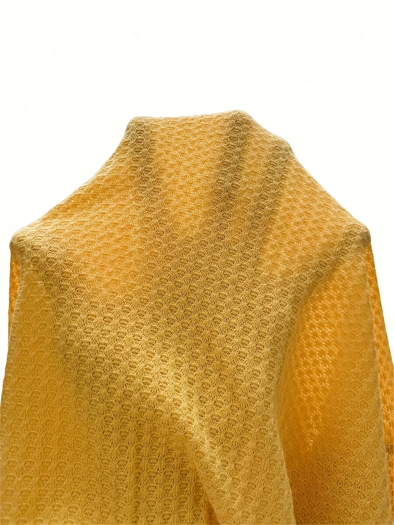 Luźny T-shirt w jednolitym kolorze z opadającymi ramionami, swobodny top z długim rękawem, odpowiedni na wiosnę i jesień, odzież damska — zdjęcie 5