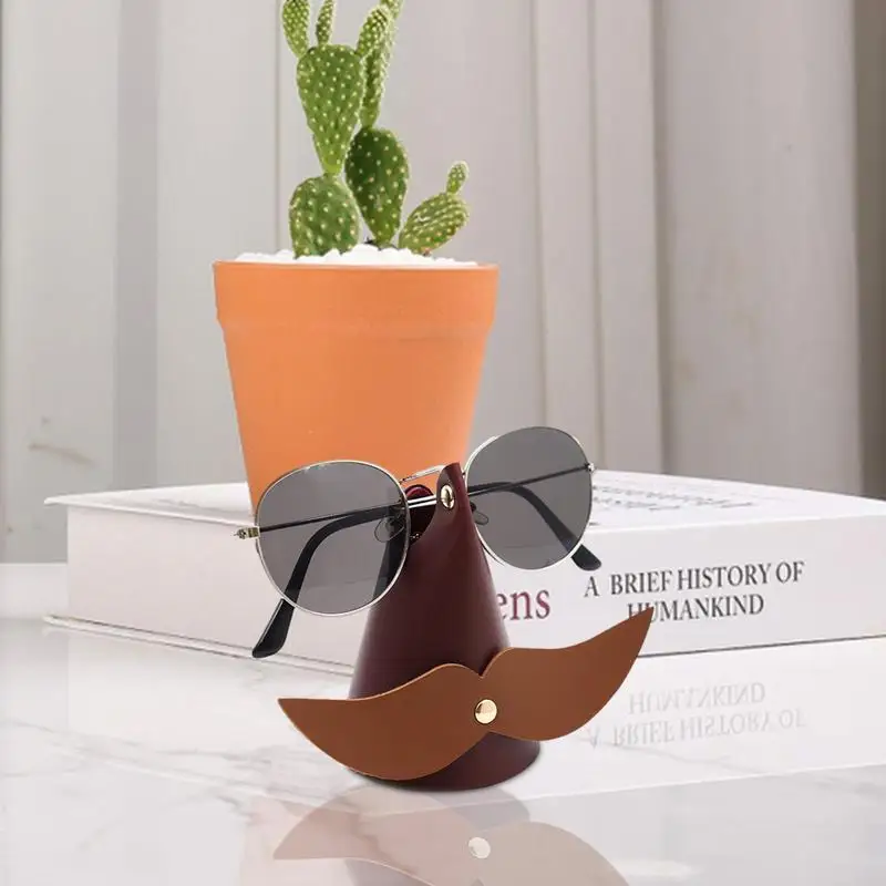 Eyeglasses Holder Beard Shaped Glasses Holder For Nightstand Novelty Sunglass Holder Stand Glasses Display Stand Durable And