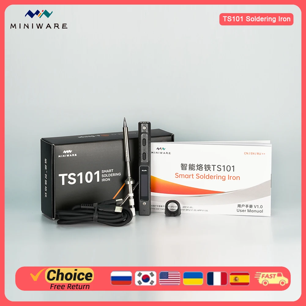 MINIWARE TS101 Portable Soldering Iron PD3.1 90W OLED TS100 Upgrade Version Adjustable Temperature Digital