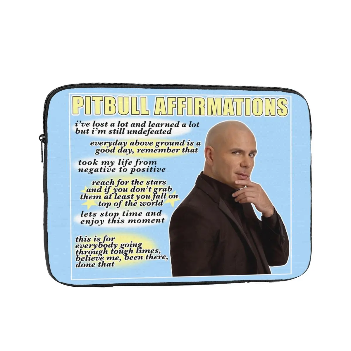 Shockproof Case 10 12 13 15 17 Inch Pitbull Affirmations Mr. Worldwide Laptop Sleeve Case for Macbook Air Pro Notebook Bag Case