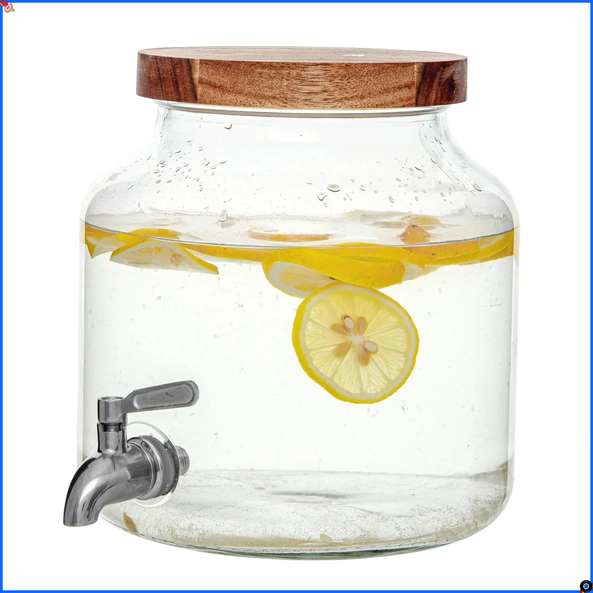 

Диспенсер для напитков, 1,5 галлона, стекло, герметичный, для вечеринок, мероприятий, ударов, лимонадов, холодного чая, легкая подача