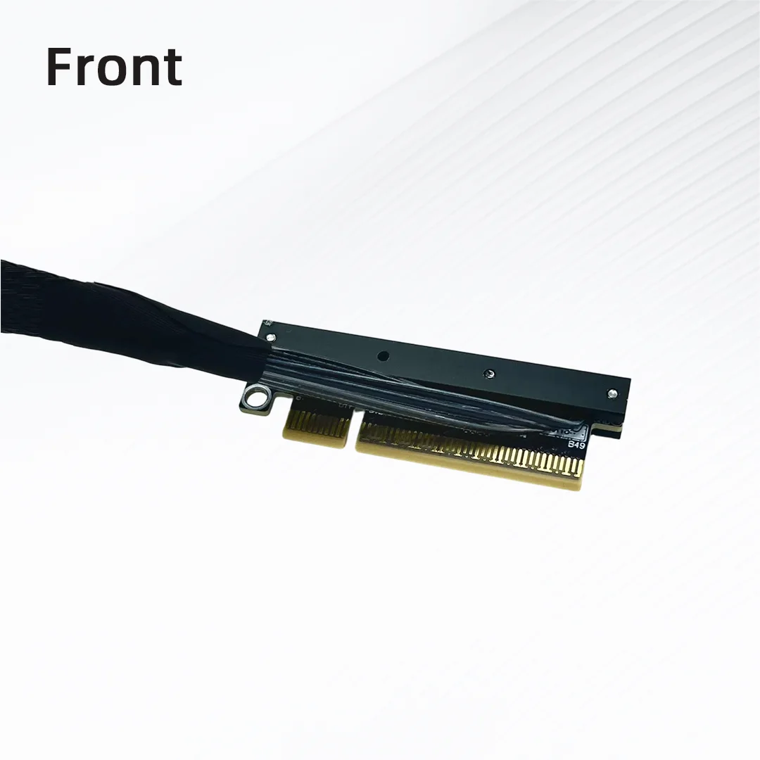 ADT-Link PCIe 5.0 x8 to x16 Double Reverse Right Angle Riser Cable With Lock Buckle Graphics Card Extension Cable for AMD NVIDIA