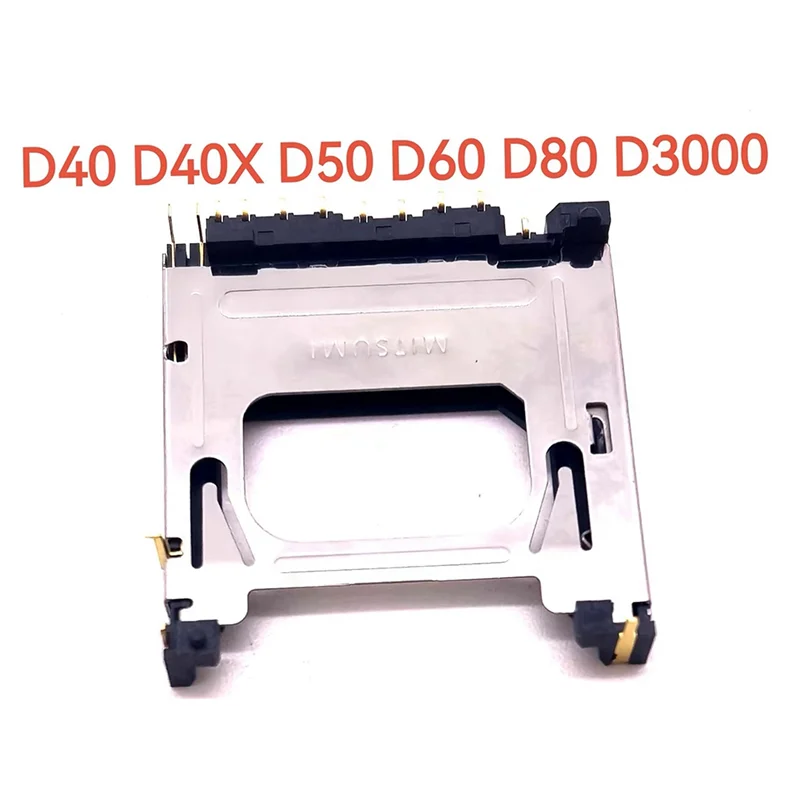 AA87 SD メモリカードスロットホルダーニコン D40 D40X D50 D60 D80 D3000 一眼レフデジタルカメラ修理部品