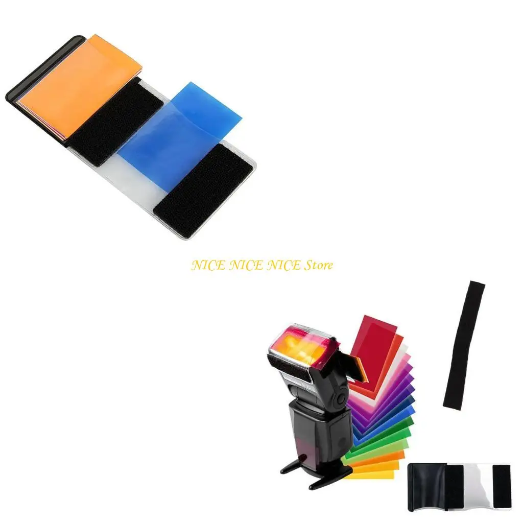 

12 ПК с цветовой картой Flash Color Diffuser Soft Box Lighting Gel Filter для камеры