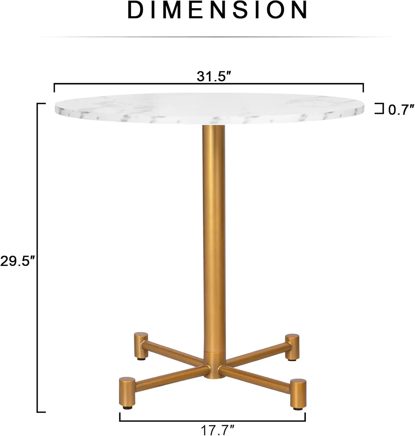 Kithkasa 31.5"" Round Dining Table For 2, Faux Marble Small Kitchen Table And Black Velvet Dining Chairs Sets Of 2, 3 Piece Mid