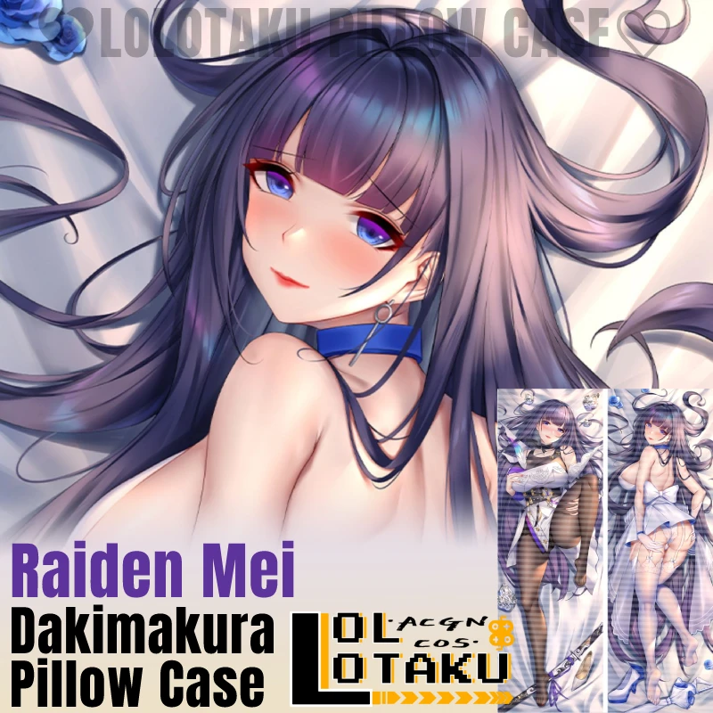 

Raiden Mei Dakimakura Honkai Impact Sexy Hugging Full Body Pillow Case Cushion Cover Pillowcase Home Bedding Decor Otaku Gift