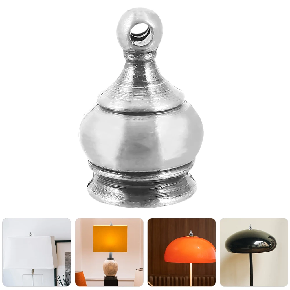 

8pcs Brass Finial Cap Knob Retro Decorative Finials Sturdy Screw Holder Tapped Unique Crown Design Elegant Lamp Shade