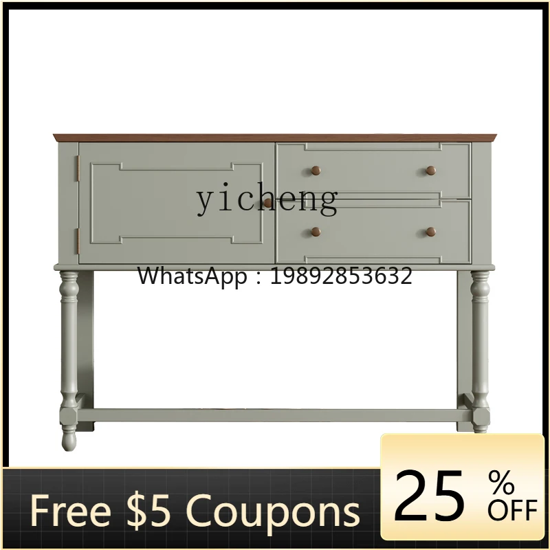 

ZXl Light Luxury Entrance Cabinet Lobby High Foot Home Curio Cabinet Living Room Side Cabinet