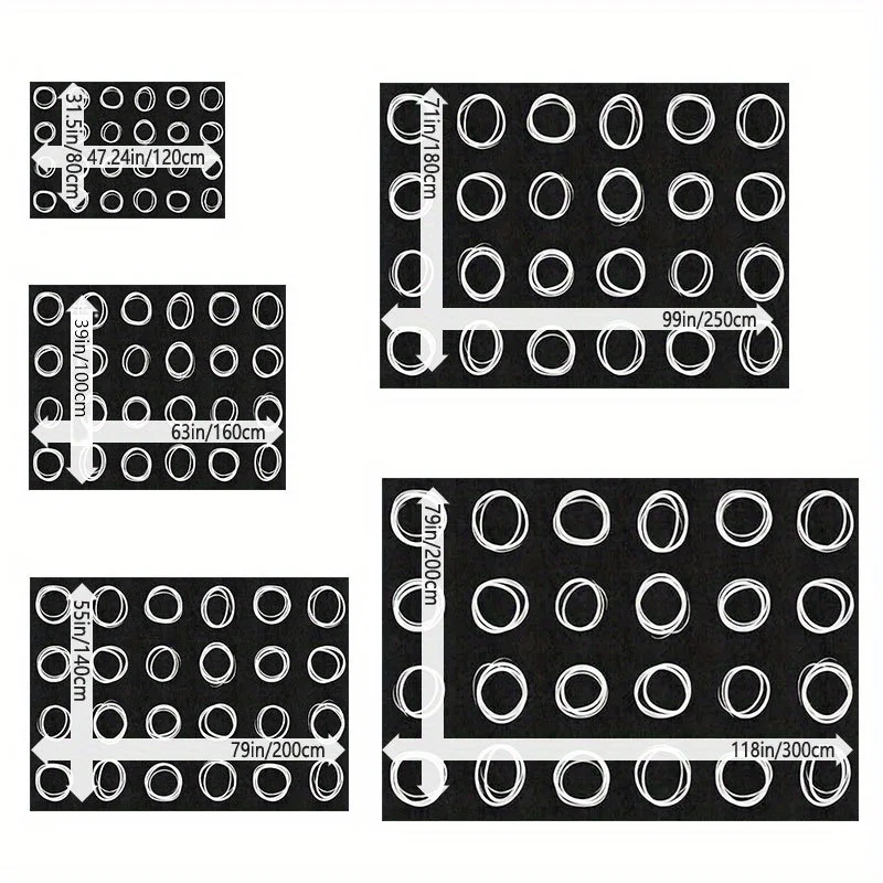 مفتوح كريستال مخملي + غير قابل للانزلاق مغزول البوليستر دعم ديكور المنزل حصيرة النمط الأوروبي بسيطة غير النظامية Cir #4