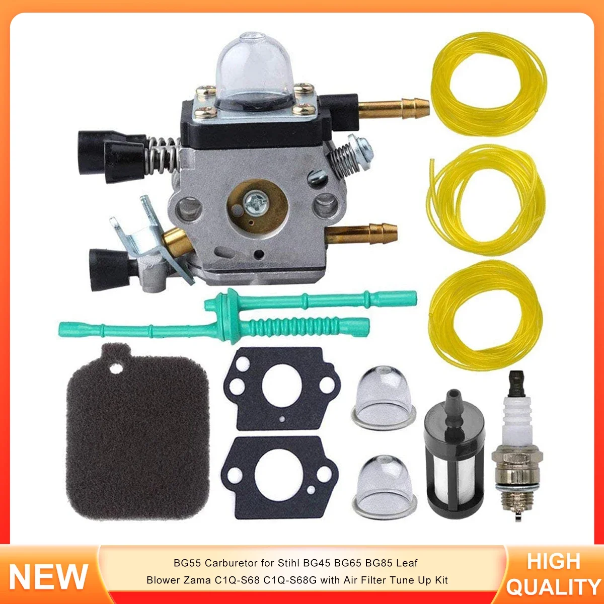 

BG55 Carburetor for Stihl BG45 BG65 BG85 Leaf Blower Zama C1Q-S68 C1Q-S68G with Air Filter Tune Up Kit