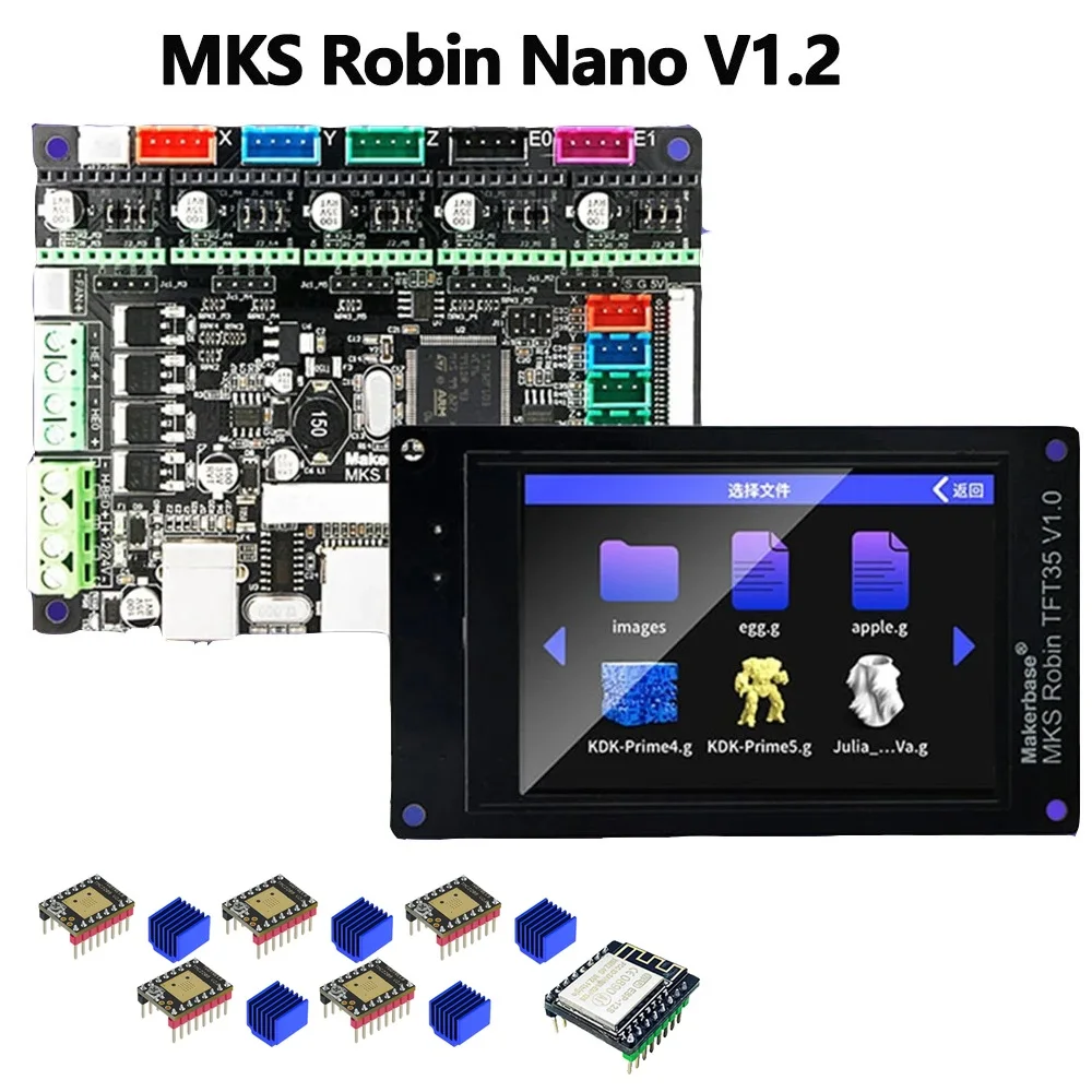 MKS Robin Nano V3.1/V1.2 Control Board 3D Printer 32 Bit Controller Kit Support TS35 Touch Screen Display Motherboard