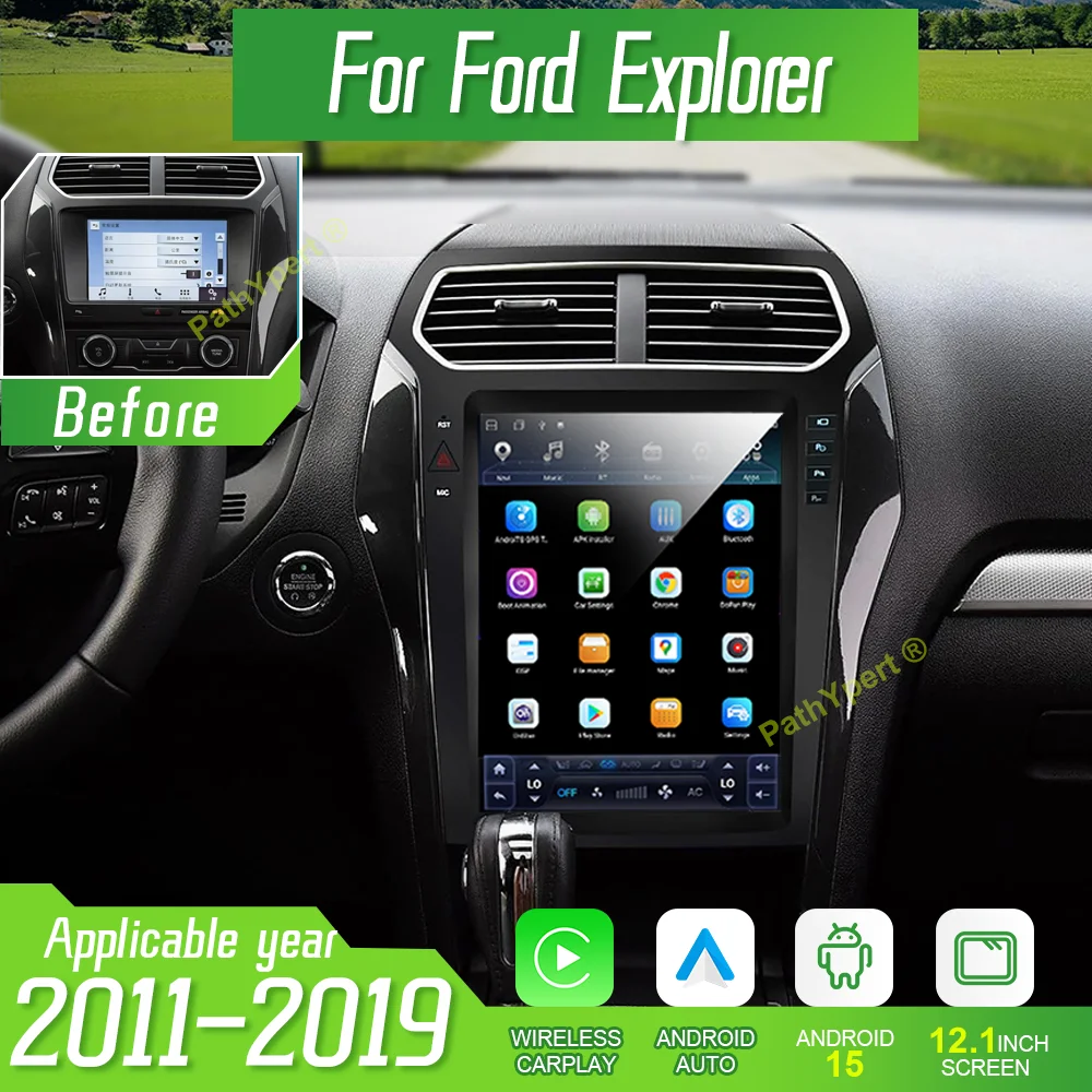 

Android 15 For Ford Explorer 2011-2019 Multimedia Player Car Radio Carplay Auto Wireless Head Unit WIFI DSP GPS Navigation BT