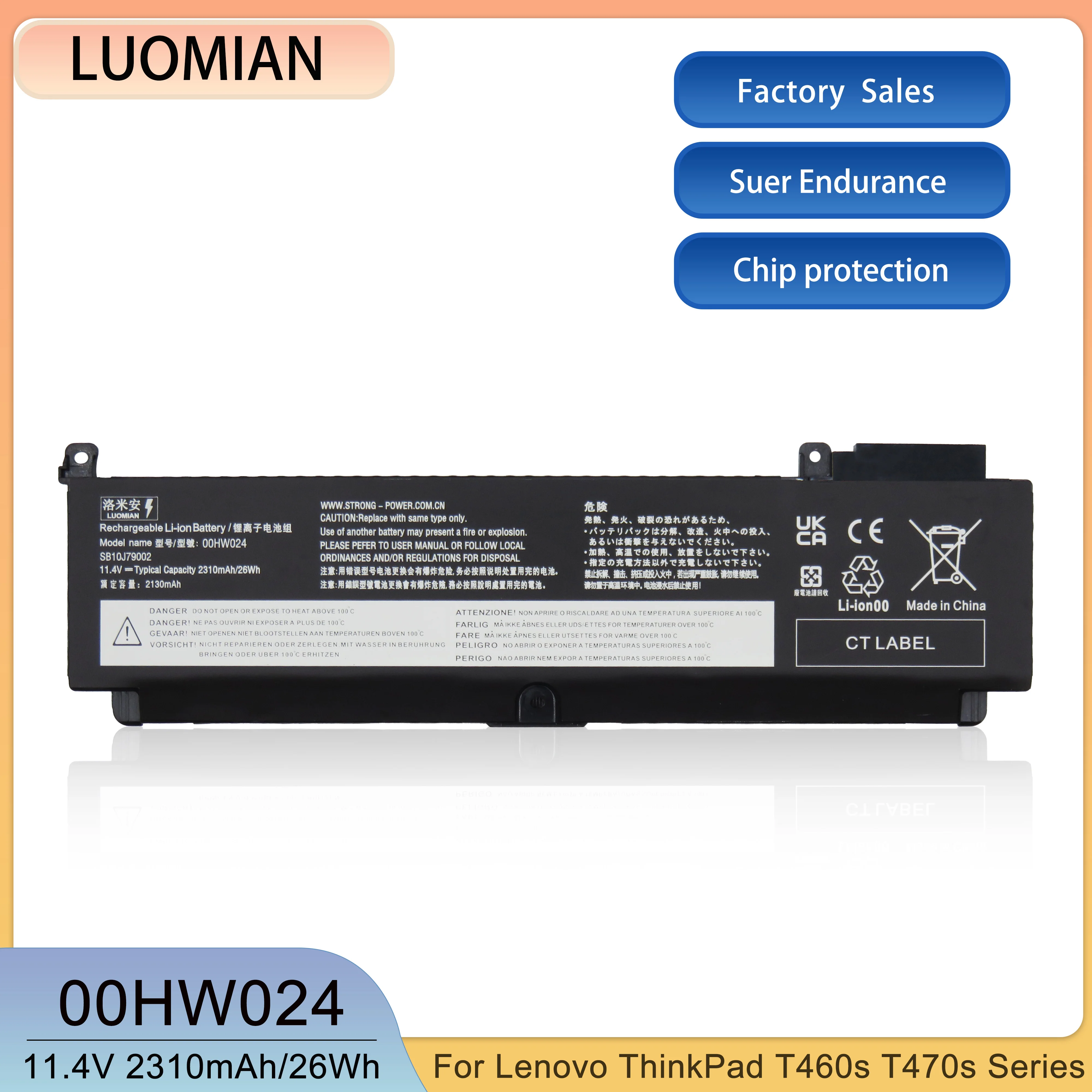 LUOMIAN 00HW024 01AV405 Battery for Lenovo ThinkPad T460S T470S Series 01AV406 00HW022 00HW024 00HW025 00HW038 SB10J79002 SB10K9