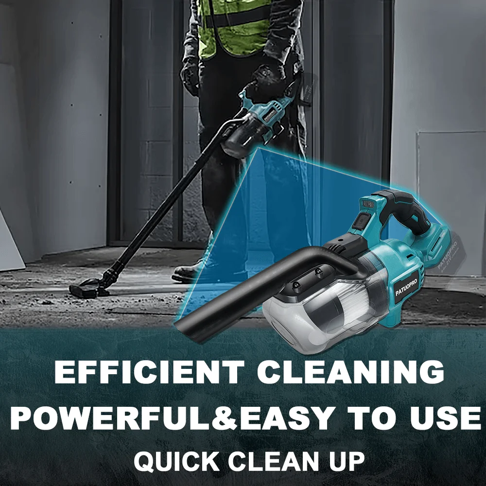 Aspirapolvere portatile senza fili Portatile per pavimenti duri Tappeto per auto Macchina per la pulizia dei peli degli animali domestici Utensile elettrico per batteria Makita 18V